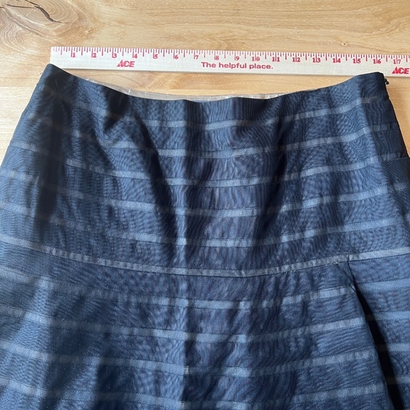 PER SE SKIRT NWT 14 PER CHARM LINE SILK SIDE ZIP RIBBON DETAIL ELEGANT STRIPES - Picture 8 of 11